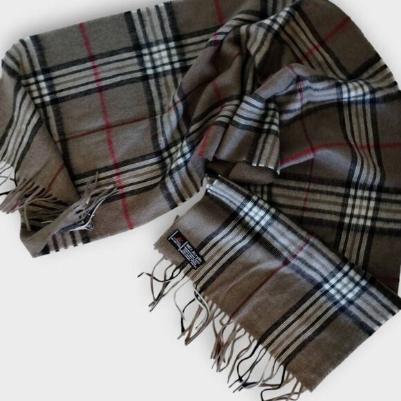 V Fraas Scarf Tan Black Earthy 11x48 Soft - Picture 2 of 9